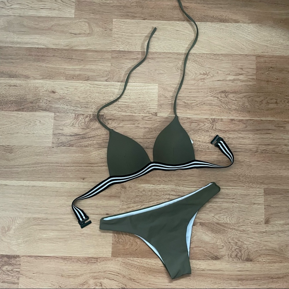 Olive Green Bikini Set size S